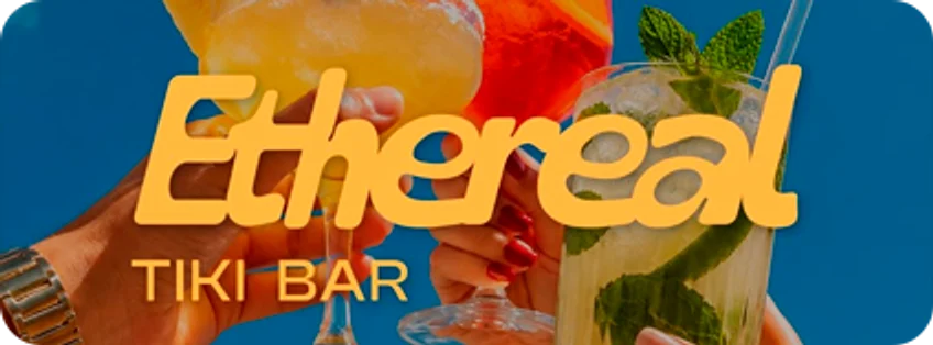 Aplicação da marca Ethereal Tiki Bar