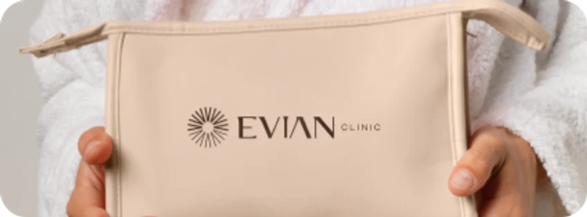 Aplicação da marca Evian Clinic