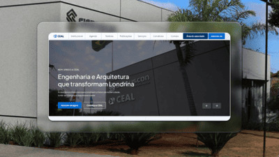 Site institucional da Ceal, desenvolvido pela Londrina S/A
